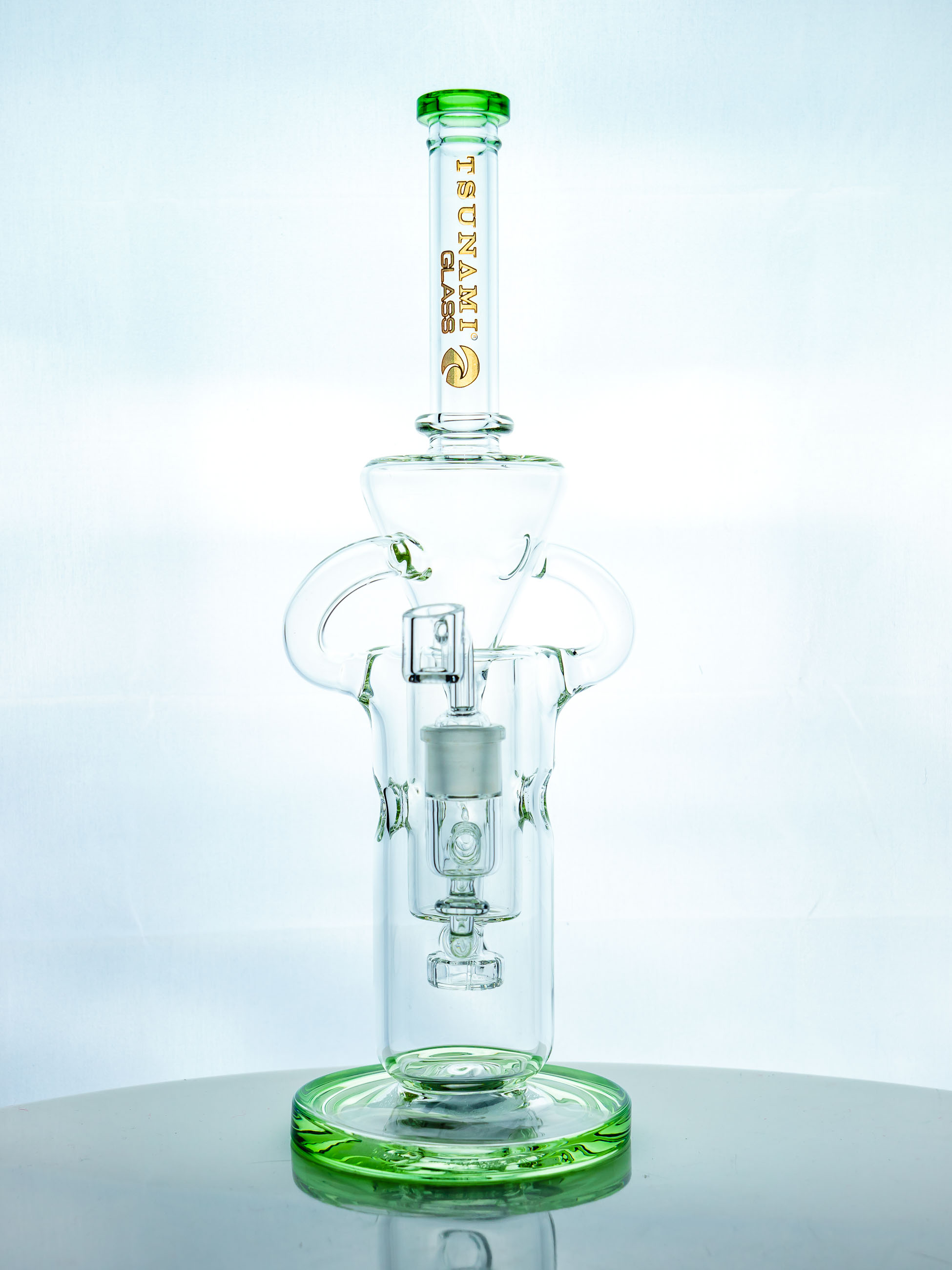 Tsunami Concentrate Rig Shower Head Swiss Recycler (13”)