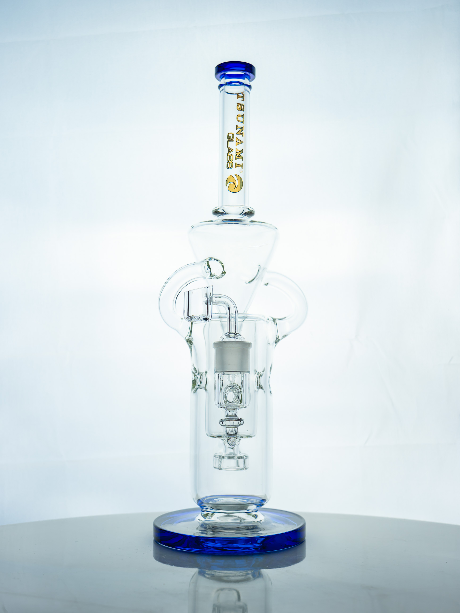 Tsunami Concentrate Rig Shower Head Swiss Recycler (13”)