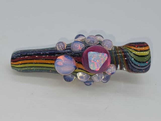 Hand Blown Chillum Multi Color