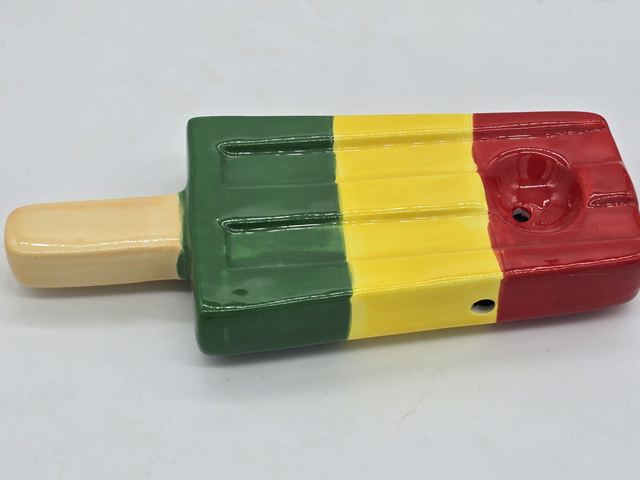 Rasta Popsicle Ceramic Pipe