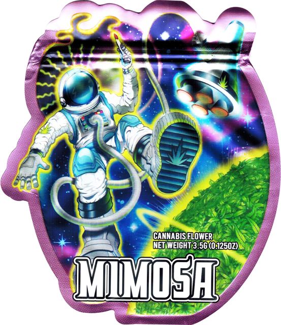 Smell-Proof Designer Zip Bags, 3.5G (10Pcs) - Space Man Mimosa
