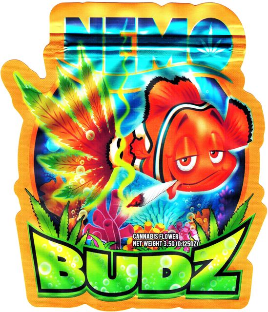 Smell-Proof Designer Die Cut Zip Bags, 3.5g (10pcs.) Budz
