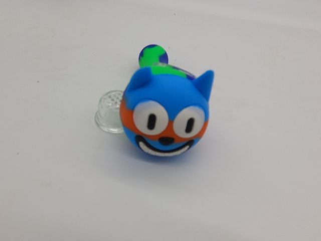 animated cat silicone pipe