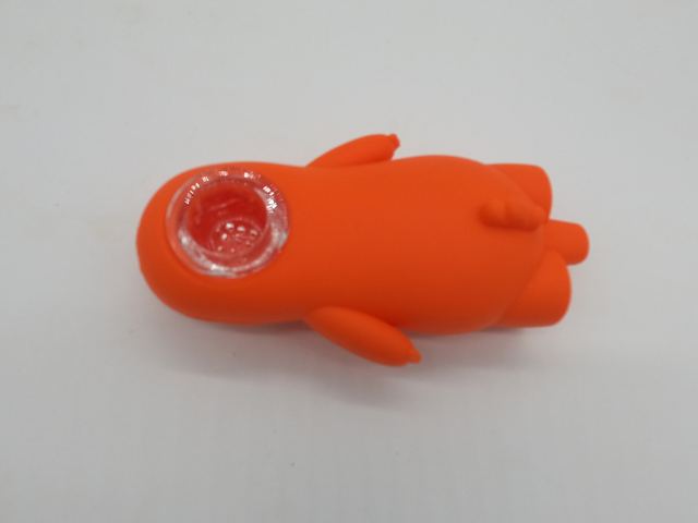 orange character Silicone Pipe