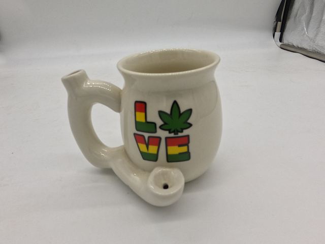Love Rasta Ceramic Pipe Mug