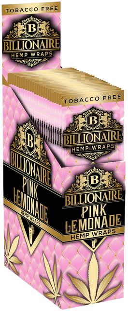 Billionaire Hemp Wraps 1pk- Pink Lemonade