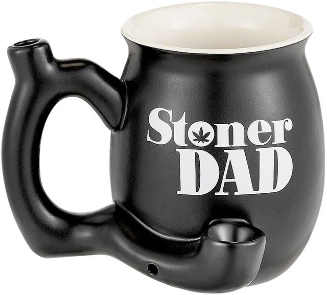 "Stoner Dad" Pipe Mug, Black w/ White Letters (11oz)